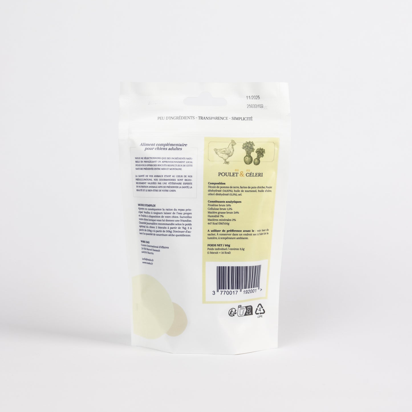 Biscuits pour chien Poulet Céleri