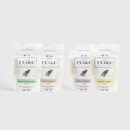 Pack Découverte : Lot de 4 sachets de biscuits pour chien